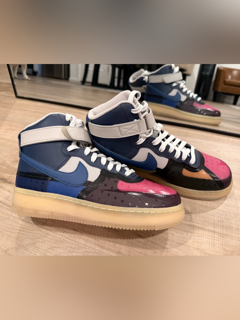 Nike Air Force 1 High '07 'Thunder Blue Pink Prime' sneakers
